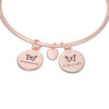 Thumbnail Image 2 of Chrysalis "Femininity" Charms Adjustable Bangle in Rose-Tone Brass