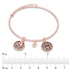 Thumbnail Image 3 of Chrysalis "Femininity" Charms Adjustable Bangle in Rose-Tone Brass