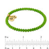 Thumbnail Image 2 of Chrysalis Green Glass Adjustable Bangle in Yellow-Tone Brass