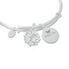 Thumbnail Image 2 of Chrysalis "Daughter" Charms Adjustable Bangle in White Brass