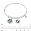 Thumbnail Image 3 of Chrysalis "Daughter" Charms Adjustable Bangle in White Brass
