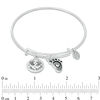 Thumbnail Image 3 of Chrysalis "New Baby" Charms Adjustable Bangle in White Brass