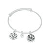 Thumbnail Image 1 of Chrysalis "Friendship" Charms Adjustable Bangle in White Brass