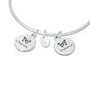 Thumbnail Image 2 of Chrysalis "Friendship" Charms Adjustable Bangle in White Brass