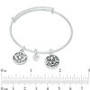 Thumbnail Image 3 of Chrysalis "Friendship" Charms Adjustable Bangle in White Brass