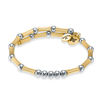 Thumbnail Image 1 of Chrysalis Metal Bead Adjustable Bangle in Two-Tone Brass