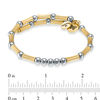 Thumbnail Image 2 of Chrysalis Metal Bead Adjustable Bangle in Two-Tone Brass