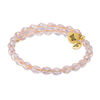 Thumbnail Image 1 of Chrysalis Pink Glass Bead Adjustable Bangle in Brass