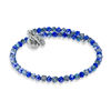 Thumbnail Image 1 of Chrysalis Blue Glass Bead Adjustable Bangle in Brass