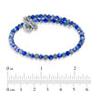 Thumbnail Image 2 of Chrysalis Blue Glass Bead Adjustable Bangle in Brass