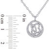Thumbnail Image 4 of Julianna B™ 0.25 CT. T.W. Diamond Cursive "JB" Circle Pendant in 14K White Gold