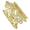 Thumbnail Image 0 of Julianna B™ 0.39 CT. T.W. Diamond Heart Lattice Band in Sterling Silver with 18K Gold Plate