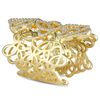 Thumbnail Image 2 of Julianna B™ 0.39 CT. T.W. Diamond Heart Lattice Band in Sterling Silver with 18K Gold Plate