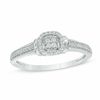 Thumbnail Image 1 of 0.15 CT. T.W. Composite Diamond Cushion Frame Promise Ring in 10K White Gold