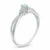 Thumbnail Image 1 of 0.15 CT. T.W. Diamond with Tri-Sides Promise Ring in 10K White Gold