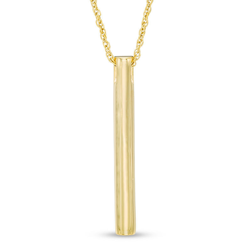 Linear Bar Pendant in 10K Gold|Peoples Jewellers