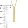 Linear Bar Pendant in 10K Gold