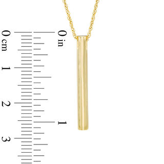 Linear Bar Pendant in 10K Gold