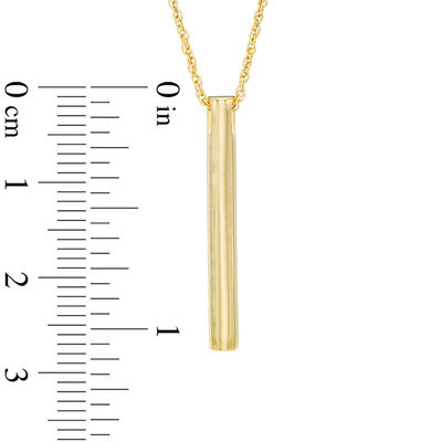 Linear Bar Pendant in 10K Gold