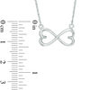 Thumbnail Image 2 of Sideways Heart-Shaped Infinity Necklace in 10K White Gold
