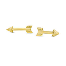 Arrow Stud Earrings in 10K Gold
