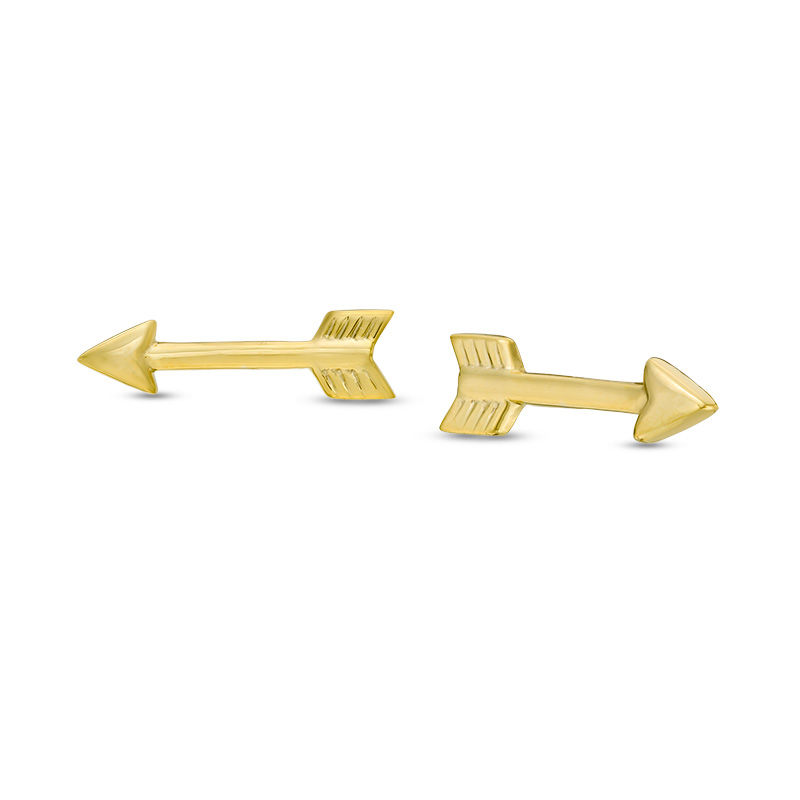 Arrow Stud Earrings in 10K Gold|Peoples Jewellers
