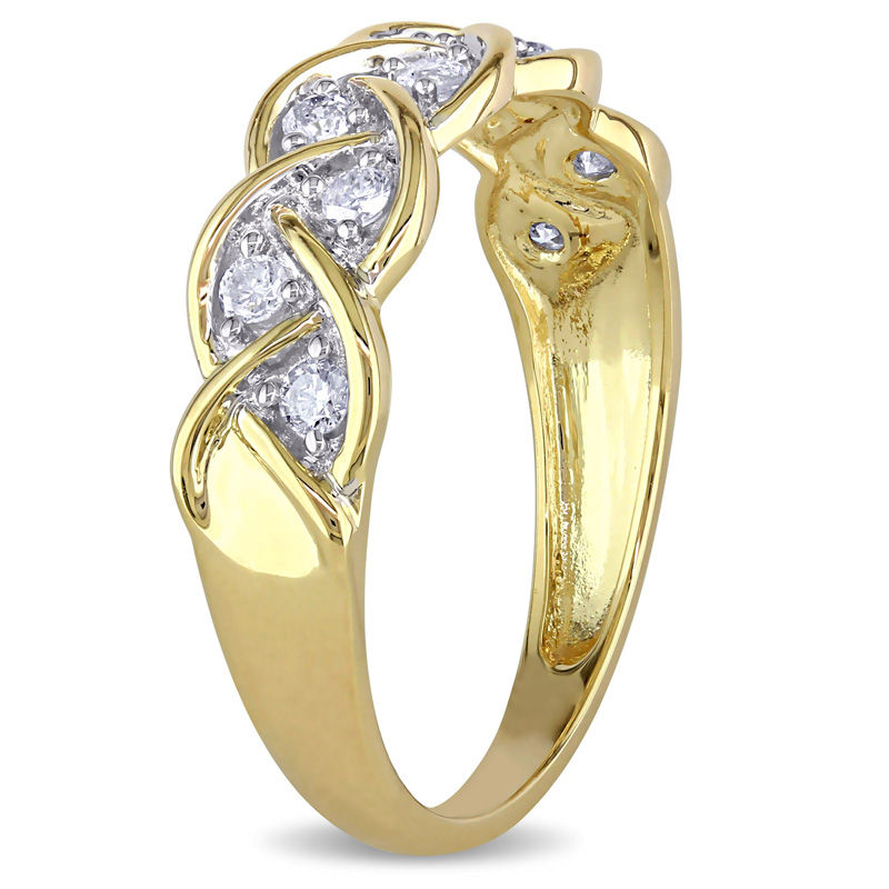 Main Image 2 of 0.25 CT. T.W. Diamond Loose Braid Anniversary Band in 10K Gold