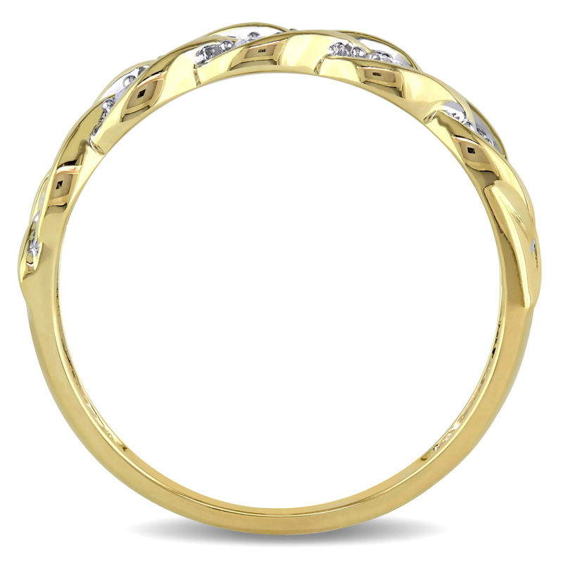 Main Image 3 of 0.25 CT. T.W. Diamond Loose Braid Anniversary Band in 10K Gold