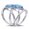 Thumbnail Image 1 of Julianna B™ Pear-Shaped Swiss Blue Topaz and 0.36 CT. T.W. Diamond Ring in 14K White Gold