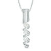 Thumbnail Image 0 of Sirena™ 0.10 CT. T.W. Diamond Three Stone Spiral Pendant in 14K White Gold