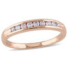 Thumbnail Image 0 of 0.24 CT. T.W. Diamond Channel-Set Nine Stone Anniversary Band in 10K Rose Gold