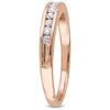 Thumbnail Image 1 of 0.24 CT. T.W. Diamond Channel-Set Nine Stone Anniversary Band in 10K Rose Gold