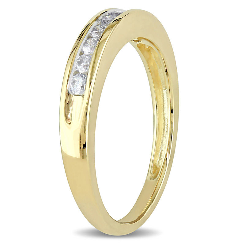 0.24 CT. T.W. Diamond Channel-Set Nine Stone Anniversary Band in 10K Gold