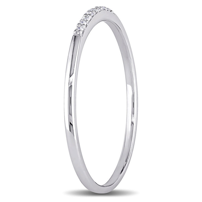 Diamond Accent Nine Stone Anniversary Band in 10K White Gold