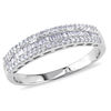 0.30 CT. T.W. Baguette and Round Diamond Multi-Row Band in 10K White Gold