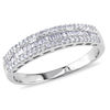 Thumbnail Image 0 of 0.30 CT. T.W. Baguette and Round Diamond Multi-Row Band in 10K White Gold