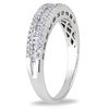 Thumbnail Image 1 of 0.30 CT. T.W. Baguette and Round Diamond Multi-Row Band in 10K White Gold