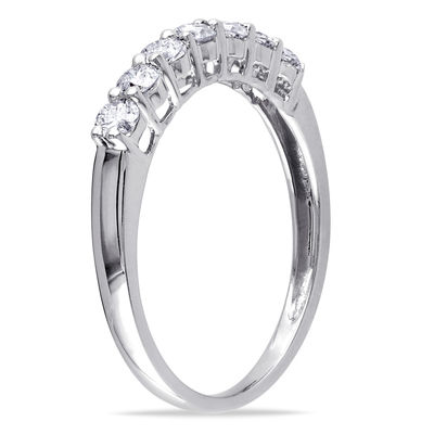 0.49 CT. T.W. Diamond Seven Stone Anniversary Band in 10K White Gold
