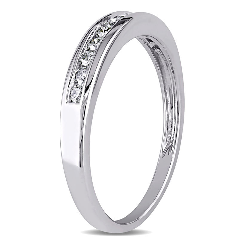 0.24 CT. T.W. Diamond Channel-Set Anniversary Band 10K White Gold