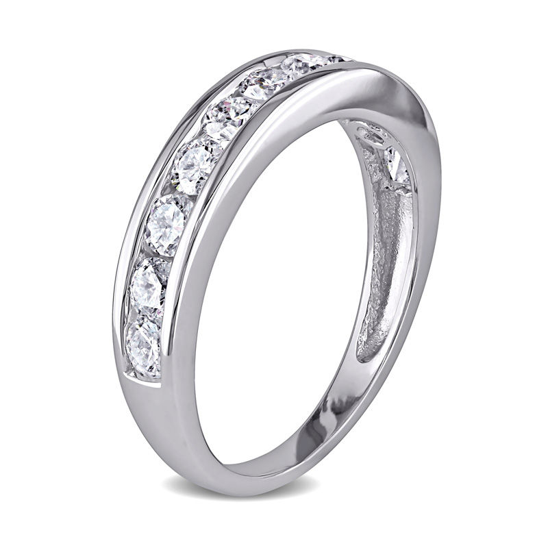 Main Image 2 of 0.99 CT. T.W. Diamond Channel-Set Anniversary Band in 14K White Gold