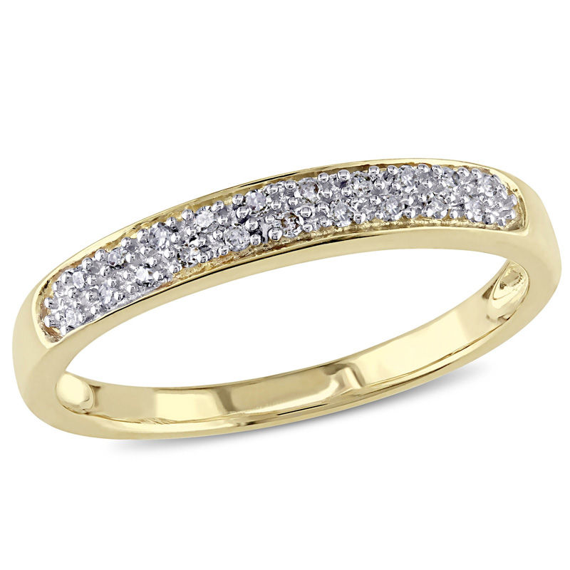 Diamond Accent Two Row Anniversary Band in 10K Gold|Peoples Jewellers