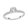 Thumbnail Image 1 of 0.75 CT. T.W. Diamond Double Row Engagement Ring in 14K White Gold