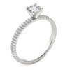 Thumbnail Image 2 of 0.75 CT. T.W. Diamond Double Row Engagement Ring in 14K White Gold