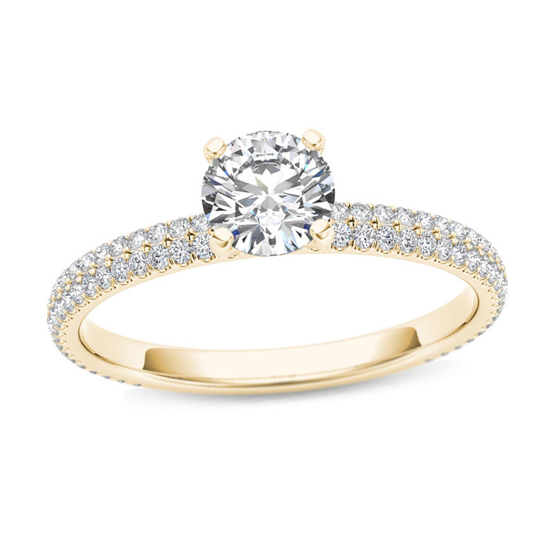 0.75 CT. T.W. Diamond Double Row Engagement Ring in 14K Gold