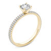 Thumbnail Image 1 of 0.75 CT. T.W. Diamond Double Row Engagement Ring in 14K Gold