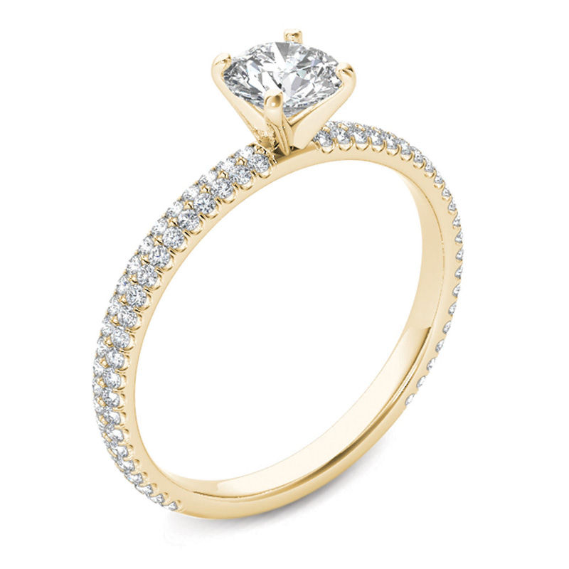 0.75 CT. T.W. Diamond Double Row Engagement Ring in 14K Gold