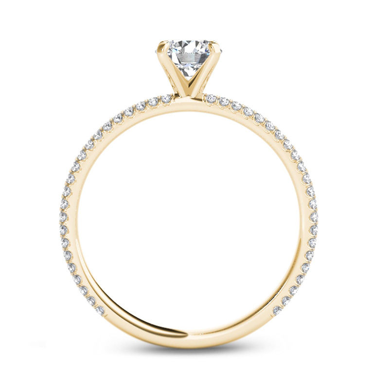 0.75 CT. T.W. Diamond Double Row Engagement Ring in 14K Gold