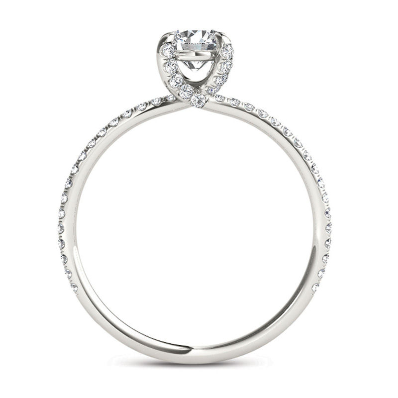 Main Image 3 of 0.75 CT. T.W. Diamond Engagement Ring in 14K White Gold