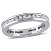 Thumbnail Image 1 of Lab-Created White Sapphire Channel-Set Eternity Band in 10K White Gold
