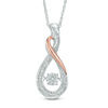 Thumbnail Image 0 of Unstoppable Love™ Diamond Accent Infinity Pendant in Sterling Silver and 10K Rose Gold